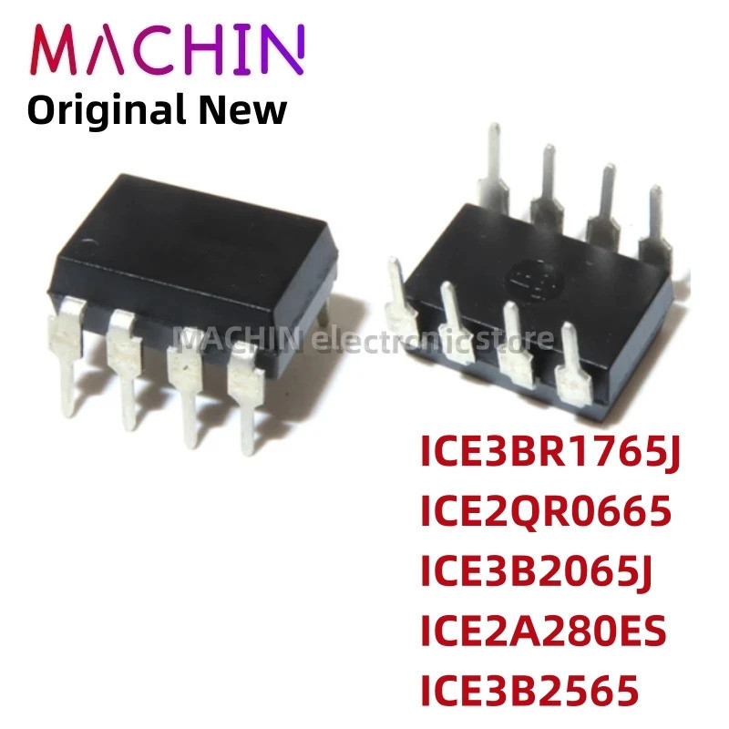 5 ชิ้น ICE3BR1765J ICE2QR0665 ICE3B2065J ICE2A280ES ICE3B2565 DIP-8 ชิปการจัดการพลังงาน