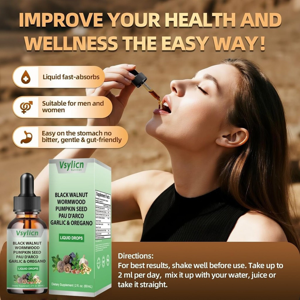 Parasite Cleanse Tincture/Extract - Wormwood, Black Walnut Hull - Rapid Gut Cleanse & Digestive Heal