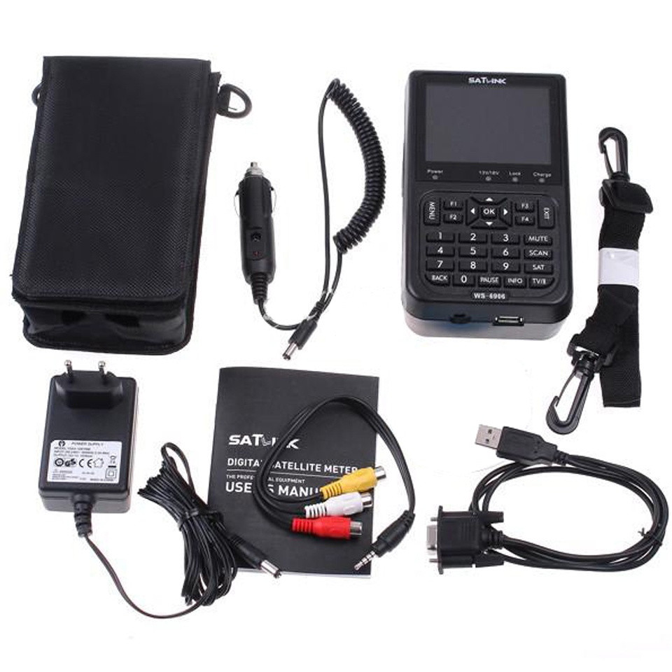 ⭐3.5 นิ้ว LCD Satlink WS 6906 Finder DVB-S/S2 Digital Satellite Meter Finder DVB S2 Digital Satellit
