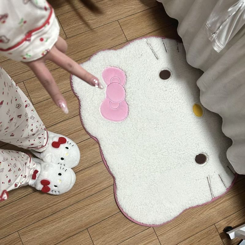 Hellokitty小地毯卧室床边毯浴室门口吸水速干地垫客厅卧室风1.6Hellokitty Small Carpet Bedroom Bedside Blanket Bathroom Door Ab