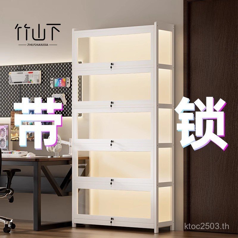 รุ่นเครื่องประดับทํามือกล่องลึกลับตู้เก็บของโปร่งใสอะคริลิคพร้อมขาตั้งไฟพร้อมตัวล็อคตู้แสดงเลโก้ป้อง