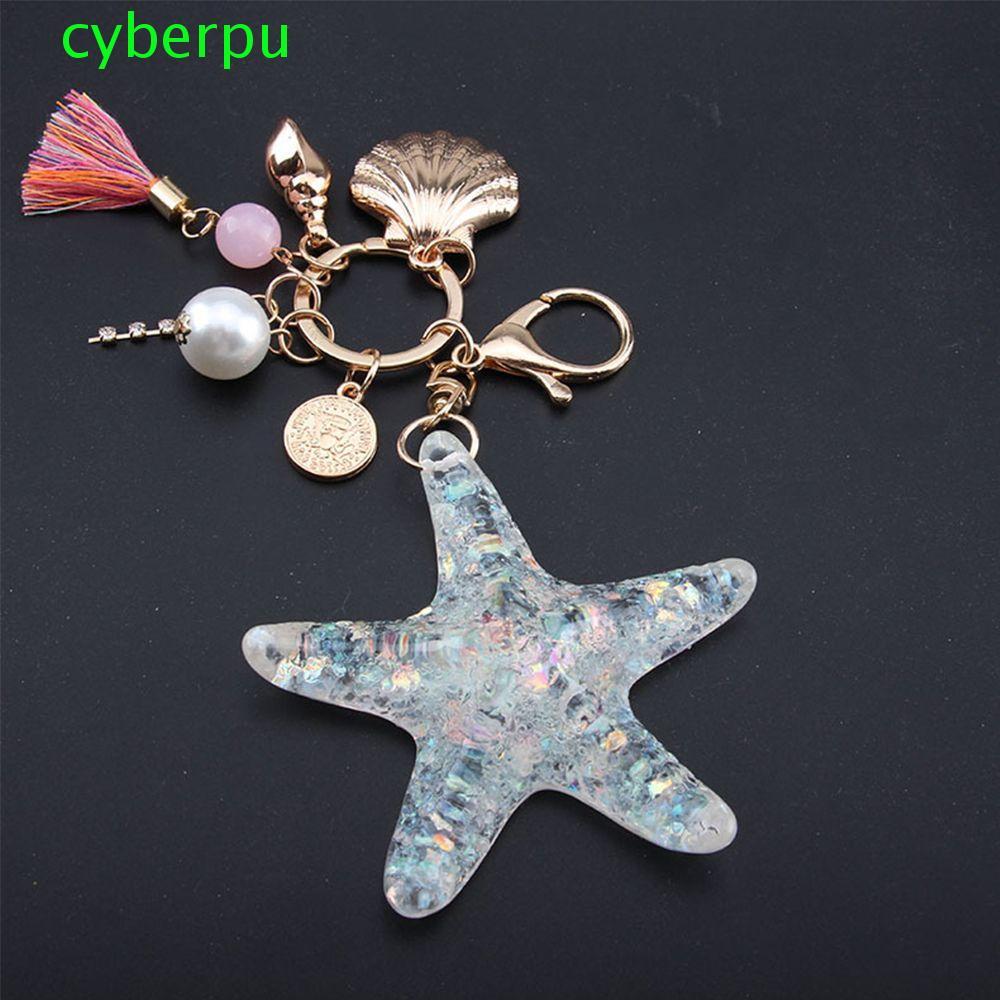CYBERPULSE Key Chains Gift Shell Pearl Accessories Pendant Starfish Keychain