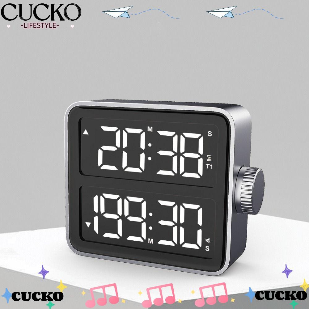 CUCKO Pomodoro Timer, Magnetic Silent Visual Timer, สํานักงานนาฬิกาปลุกสีดําสไตล์มินิมอลแบบชาร์จไฟได