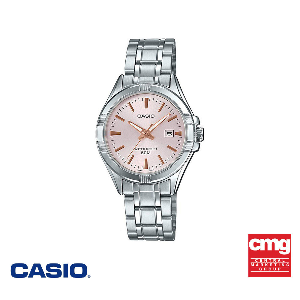 CASIO นาฬิกาข้อมือ CASIO รุ่น LTP-1308D-4AVDF วัสดุสเตนเลสสตีล สีชมพู