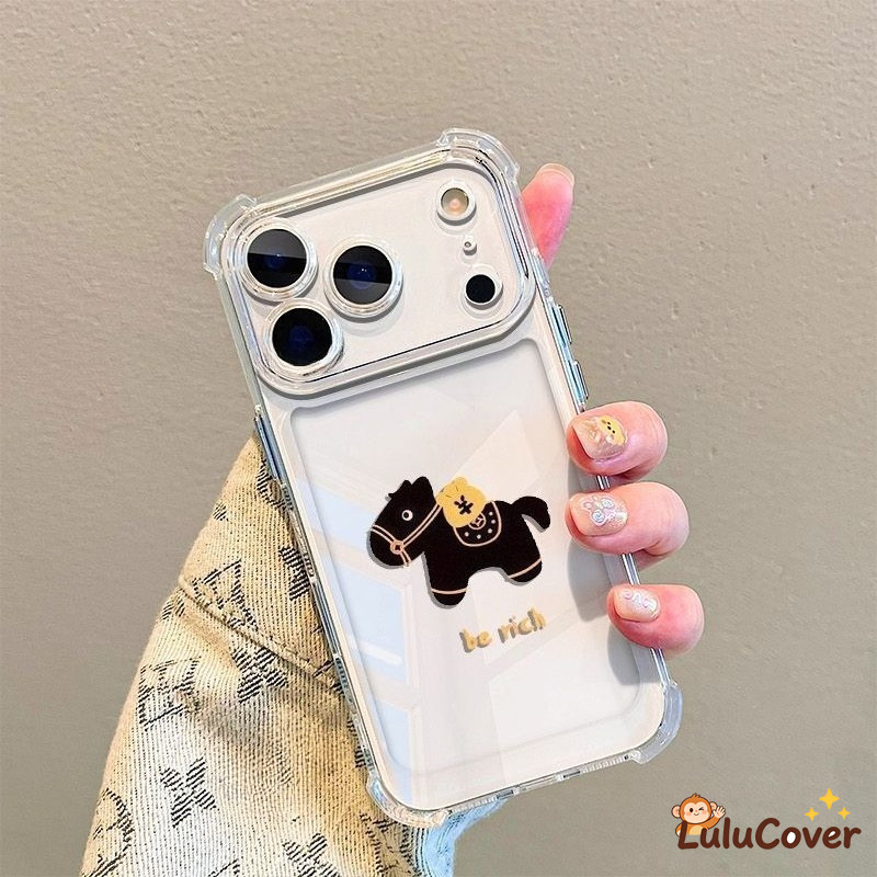 ปีใหม่ Pony สําหรับ Redmi 15 15C 13X หมายเหตุ 15 Turbo 4 Pro Plus A5 A4 4G 5G เคสโทรศัพท์ Be Rich กา