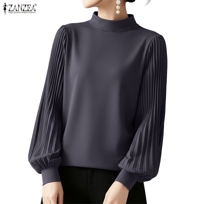 ZANZEA เสื้อเกาหลีทรงเรียบหรู มีกระโปรงและดีไซน์ทันสมัย