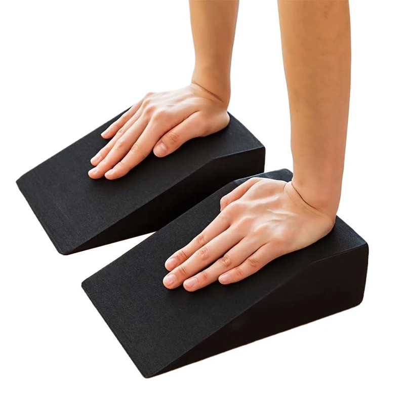 2Pcs Yoga Wedge Blocks Squat Wedge Block Multi-Functional Yoga Stretch Slant Board Non-Slip Calf Rai