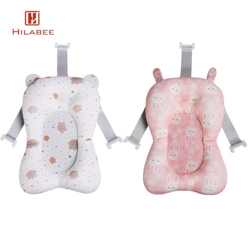 [hilabee] หมอนอาบน้ําเด็ก ที่นั่งอาบน้ําเด็ก กันลื่น 52x36 ซม. เบาะอาบน้ําเด็กป้องกัน