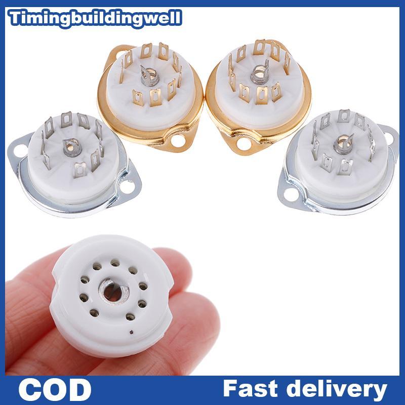 Twth 1 PC แชสซี 9pin เซรามิคหลอดสําหรับ EL84 ECC82 6922 12AX7 QDD