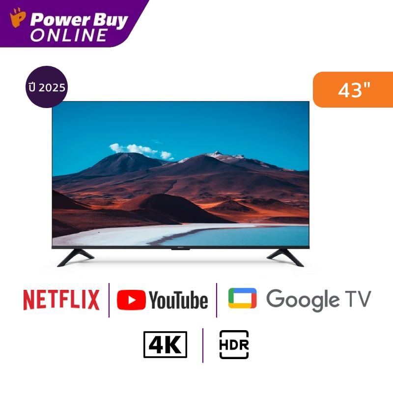 Xiaomi TV A 43 2026 Google TV 43 นิ้ว 4K UHD LED รุ่น L43MB-AUSEA ปี 2025