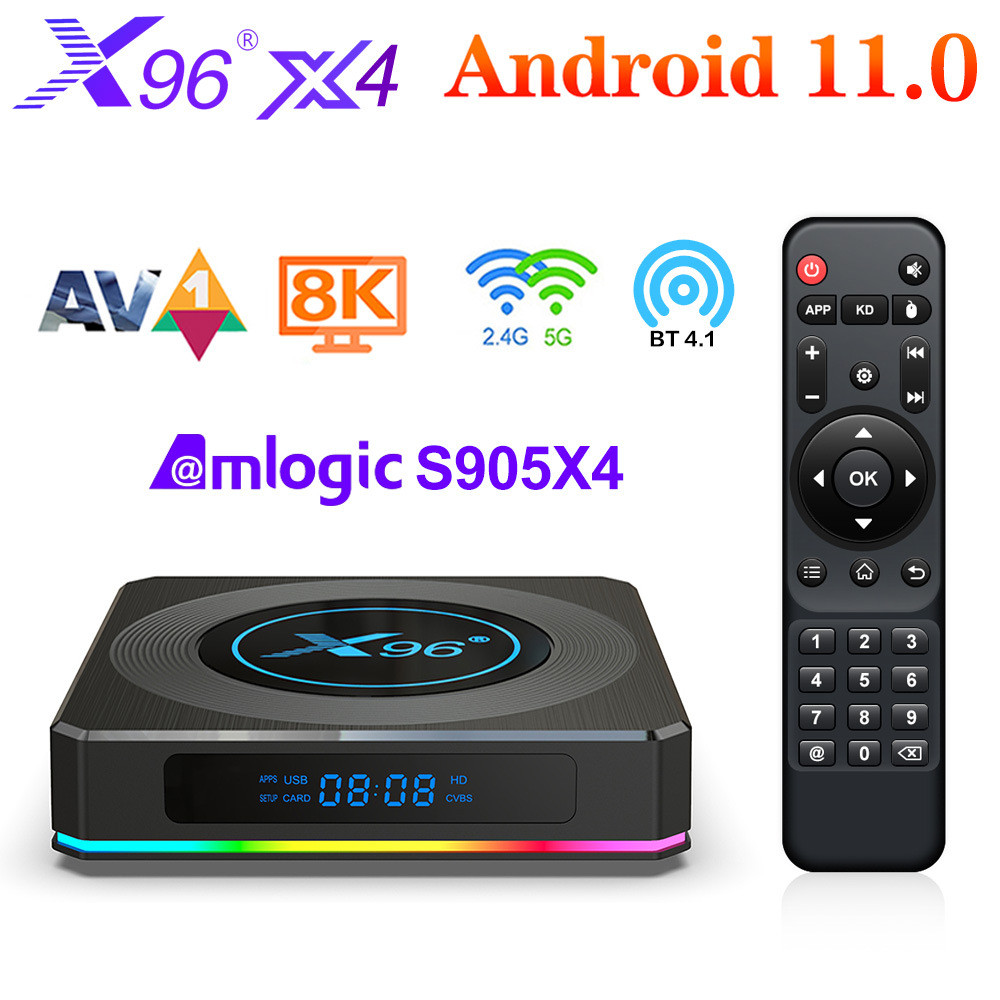 X96 X4 S905X4 android11 HD 8K เครื่องเล่นเครือข่ายอัจฉริยะ TVBOX