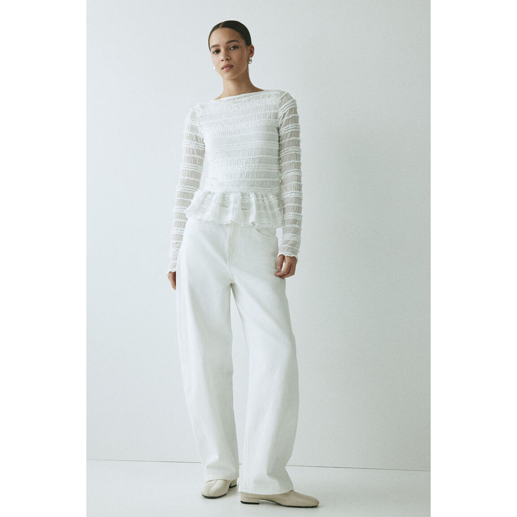 H&M توب نسائي بسموك — صورة 2
