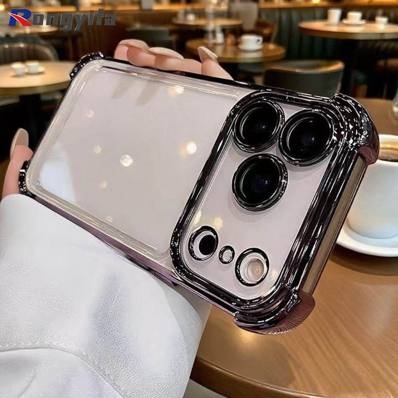 หรูหราชุบเคสโทรศัพท์ใสสําหรับOPPO K13 Turbo Pro A60 A6 Max GT A6X A6S A6T F31 Pro Plus 4G 5G Anti-fa