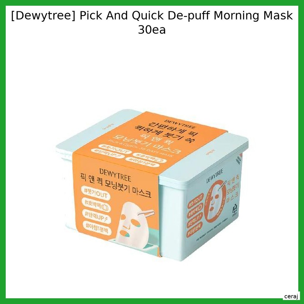 [Dewytree] Pick And Quick De-puff Morning Mask 30ea / Korean Morning Mask / De-puffing Effect / ของแ