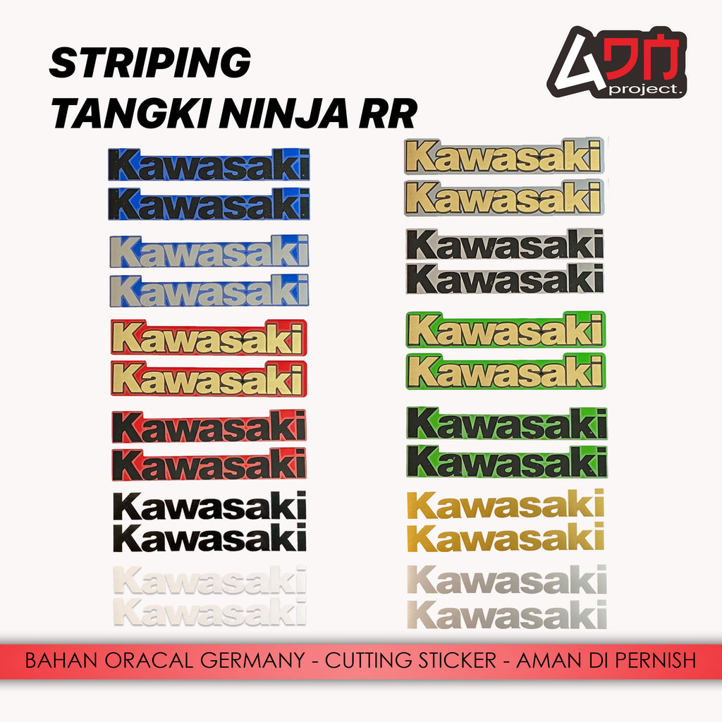 Kawasaki Ninja RR Old CBU ZX KRR Tank Striping - ตัดสติ๊กเกอร์ Oracal