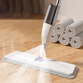 MULI ไม้ถูพื้นแบบสเปรย์ ไม้ม๊อบ spray mop พร้อมผ้าม็อบ 38cm ฉีดน้ำได้ หมุนได้ 360 องศา ดูดซับน้ำได้ดี ขนาด สะดวกสบาย