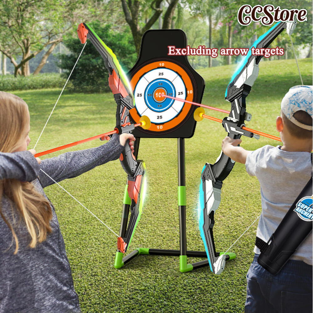 ของเล่นธนูครบเซ็ท ของเล่นเสริมทักษะ คันธนู และลูกศร ที่มีถุงลูกศร Kids bow and arrow with a quiver Outdoor Play Archery