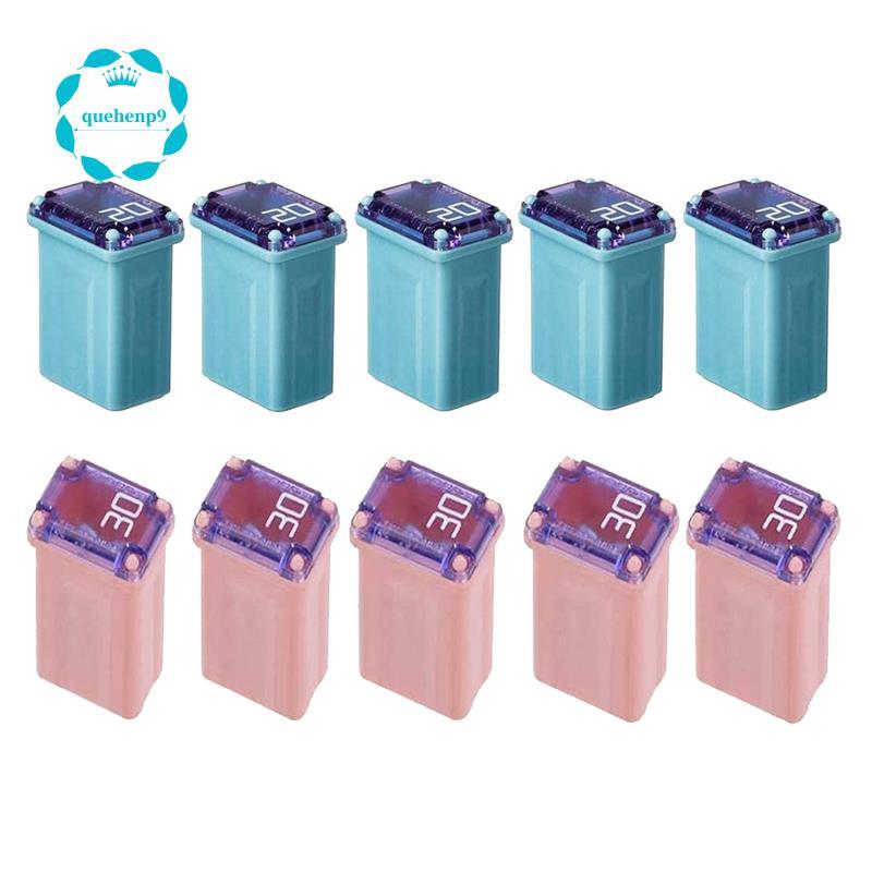 [Fast Q9]10 ชิ้น 20Amp 30Amp ฟิวส์กล่องจิ๋ว ฟิวส์พลาสติก ("เป่าต่ํา")