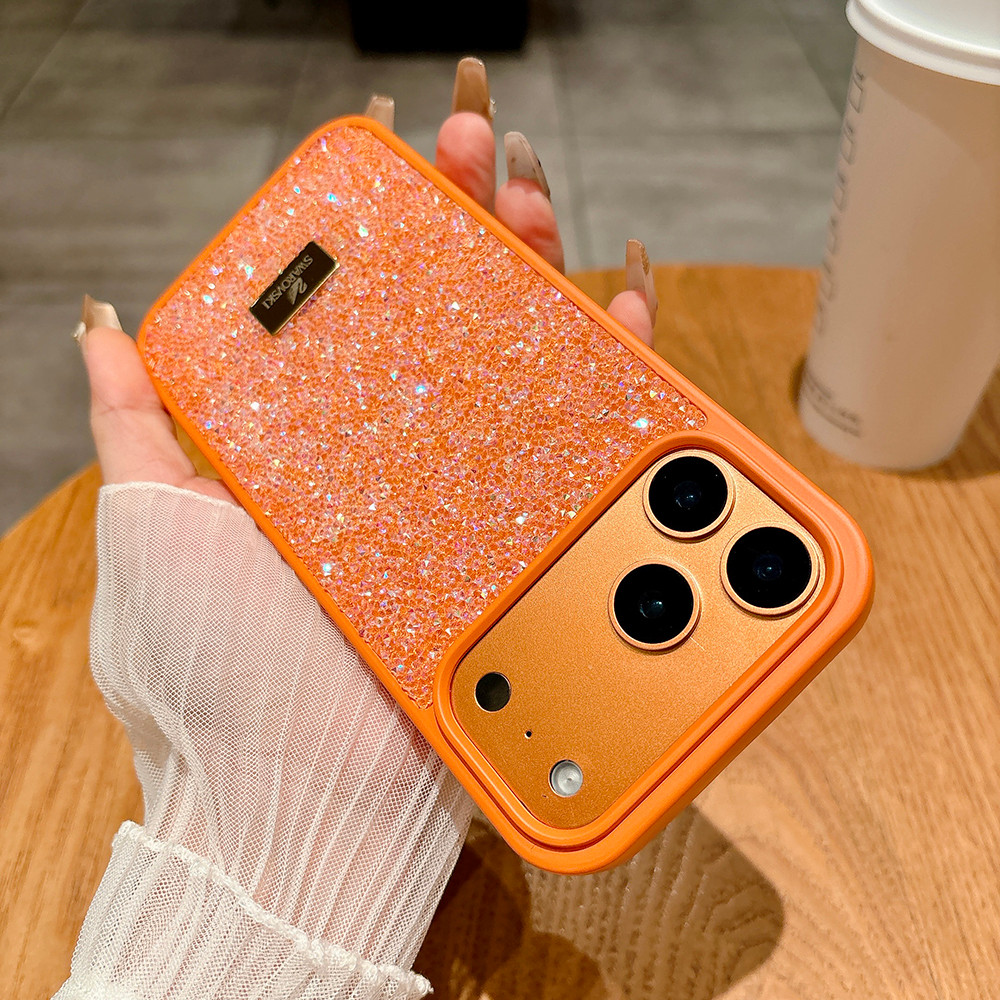 แฟชั่นประกาย Rhinestone เคสโทรศัพท์สําหรับ IPhone 17 Pro Max 16 ProMax IP 13 14 PRM 15 Pro Max 17Pro