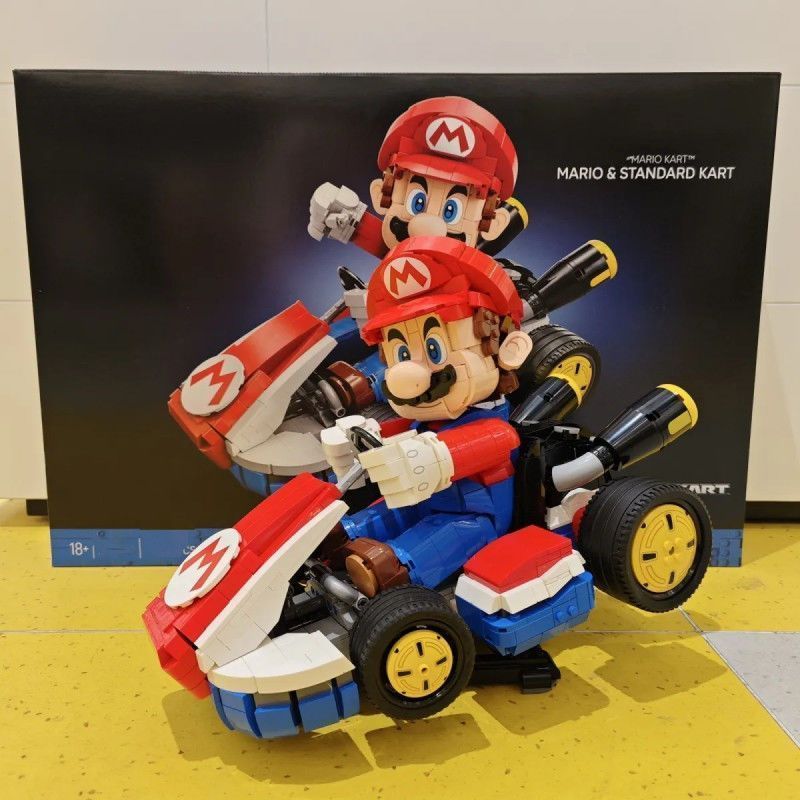 [ร้านเรือธงอย่างเป็นทางการ] เข้ากันได้กับ Lego 72037 Mario Kart Building Blocks Super Mario Racing M