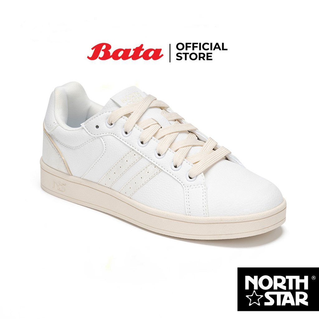 Bata บาจา North Star รองเท้าผ้าใบสนีคเกอร์ แบบผูกเชือก สำหรับผู้หญิง รุ่น NEW SKATER สีขาว 5201198