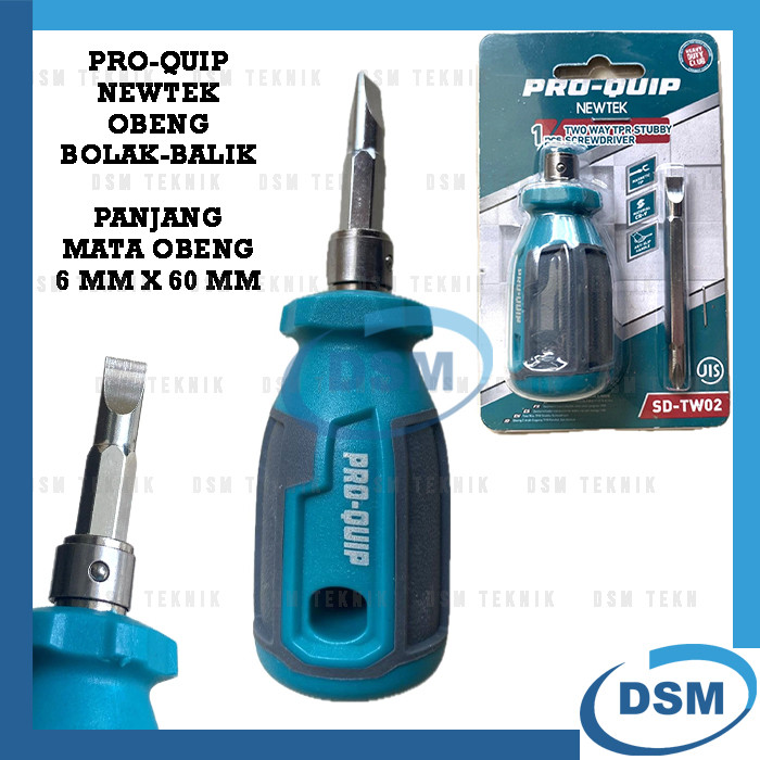 PRO-QUIP PROQUIP SHORT STUBBY SCREWDRIVER MINI PLUS MINUS REVERSIBLE 2 WAY