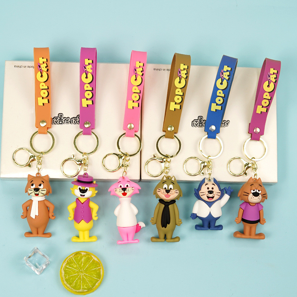 猫老大TOP CAT 公仔扣内衣猫咪 key chain chain chain chain chain包挂件 cat boss TOP CAT ตุ๊กตาพวงกุญแจ changquanka1