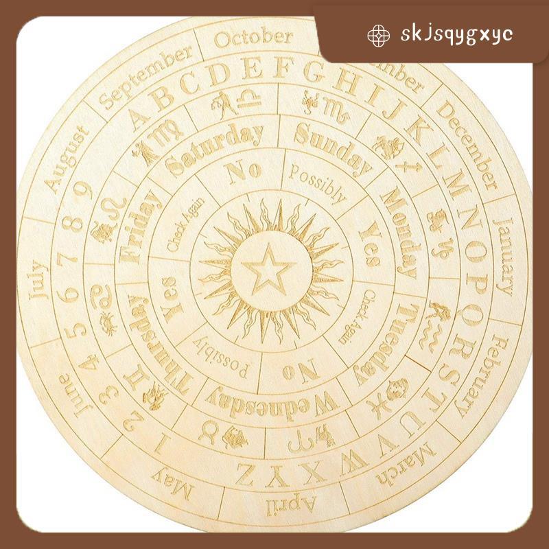 skjsqygxyc Wooden Dowsing Board Spirit Board Divination Metaphysical Message Board