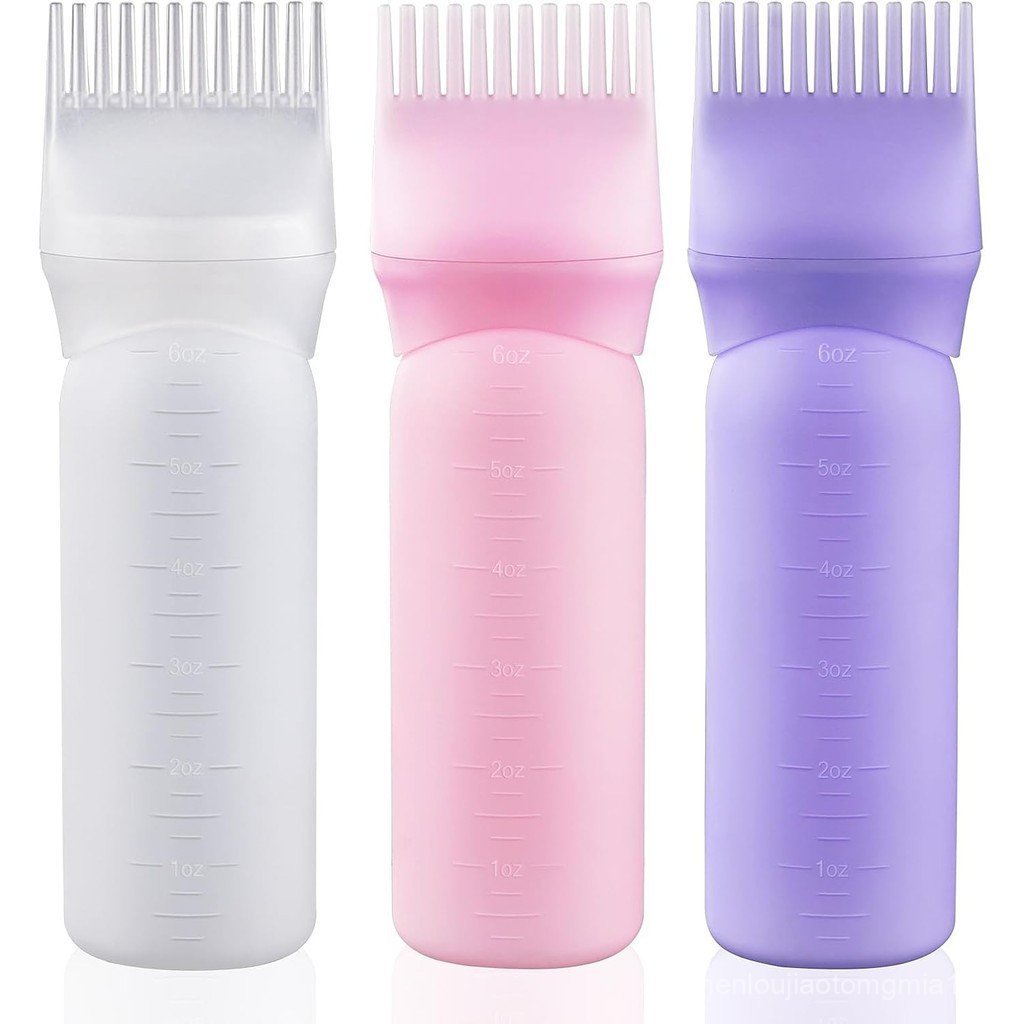 Cosywell Root Comb Applicator ขวด 6 ออนซ์ย้อมผม Applicator แปรง 3 แพ็คสําหรับหวีผมสีที่มีขนาดสําเร็จ