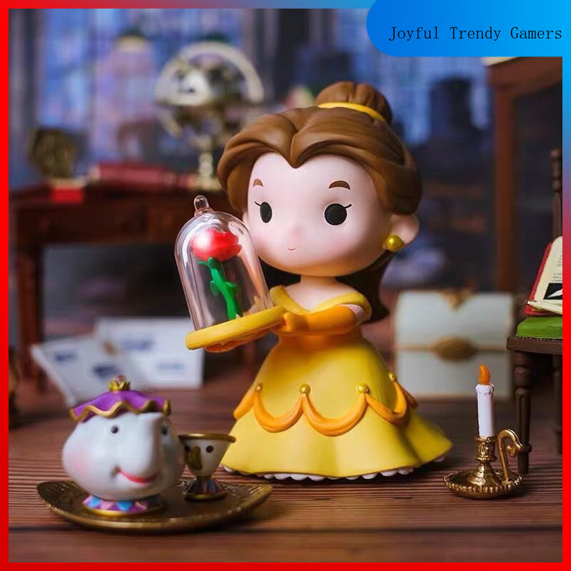 ของแท้ 100 %พร้อมสต็อกดิสนีย์เจ้าหญิงและชุดเพื่อนน้อยของเธอกล่องปริศนาสไตล์ยืนยันฟองเครื่องประดับรูป