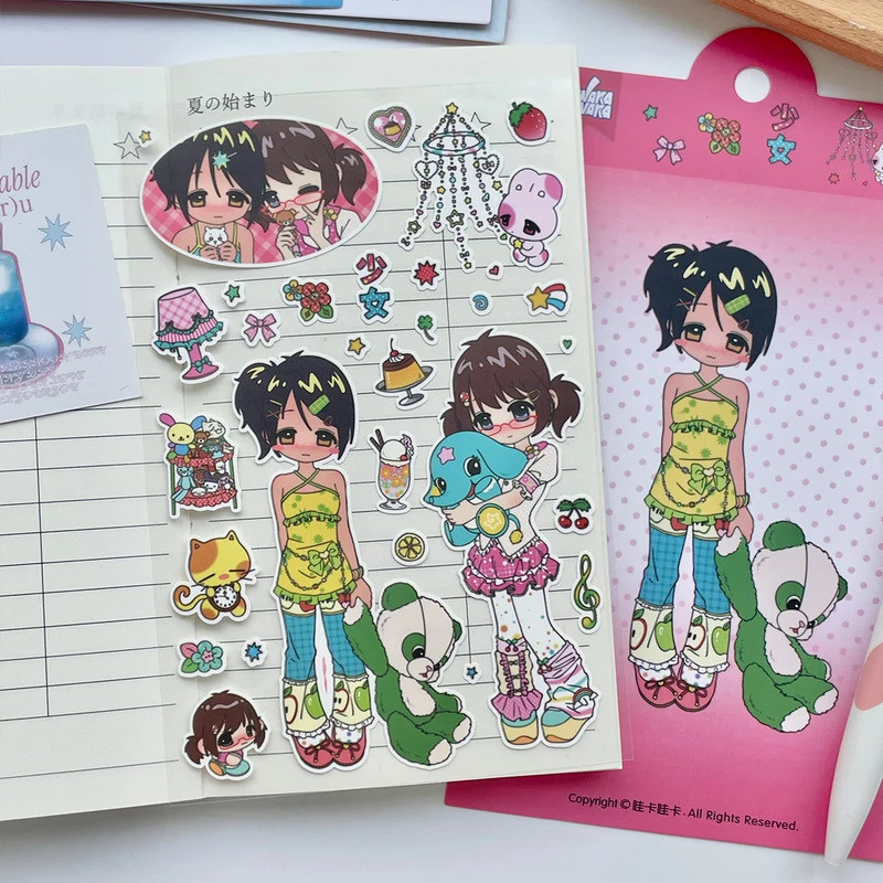 Kawaii Character Stickers Scrapbooking Stickers Deco Stationery Stickers Millennium Anime Story Phon