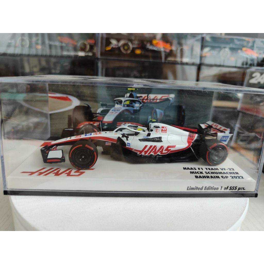 [สต๊อกพร้อม] Mick Schumaheas Fleet VF-22 รถแข่ง ck บันทึกพิเศษ Mini Cut 43 Scale Racing Car Model F1