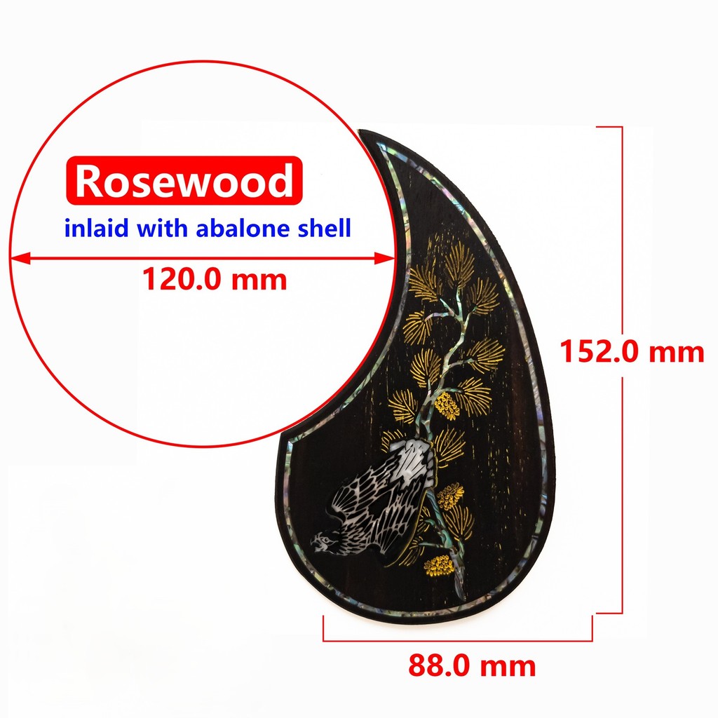 Martin D45 Acoustic Guitar Pickguard ไม้เนื้อแข็งฝัง Abalone Guitar Accessories