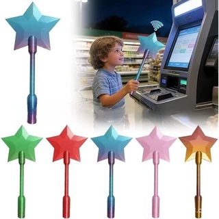 จัดส่งรวดเร็วTEMPOZY Star Wand Tap To Pay, Star Magic Wand ผู้ถือบัตรเครดิต Contactless Payment Card Holder, พิมพ์แบบพกพา Payment Wand