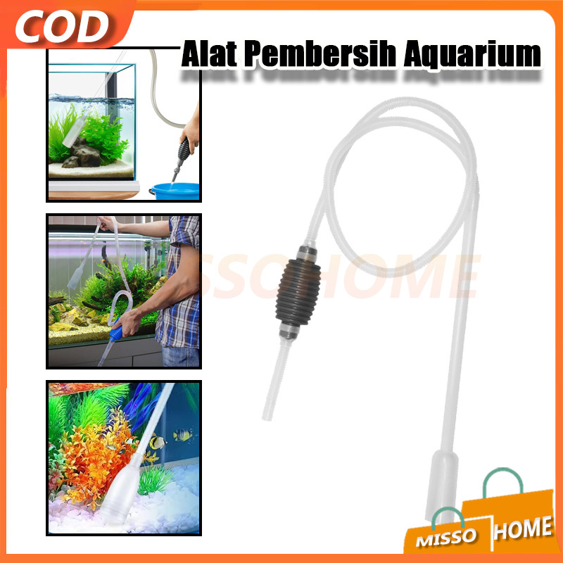 Fish Waste Water Cleaner/1.7m ทําความสะอาดปั๊ม Siphon Aquarium น้ําดูดเครื่องมือ/แบบพกพาคู่มือ Easy 