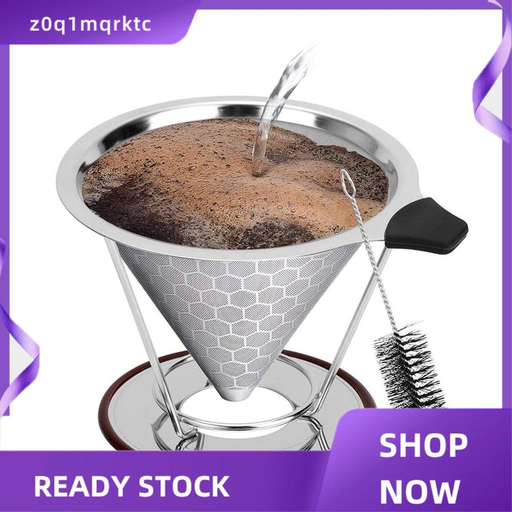 z0q1mqrktc Pour over Coffee Dripper ทําความสะอาดง่าย Paperless Pour over เครื่องชงกาแฟ