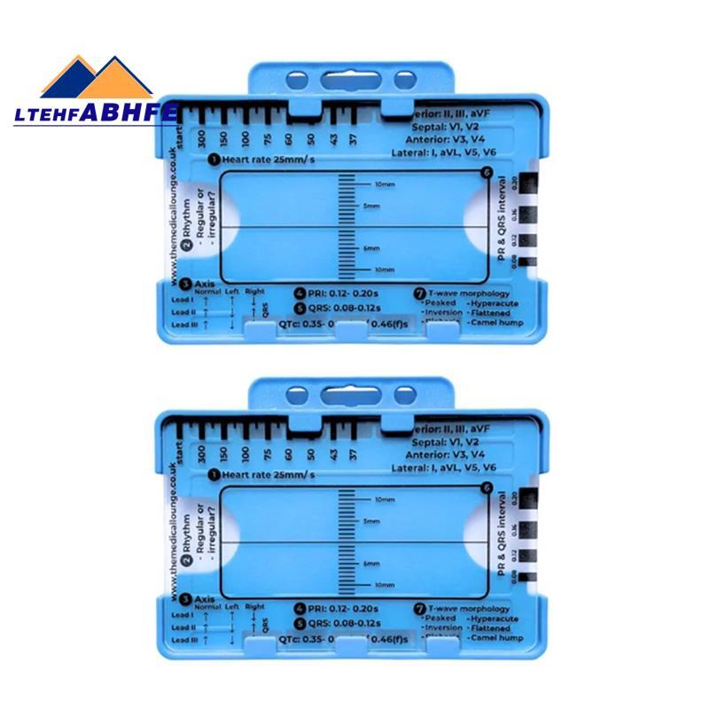 [ขายร้อน L]2PCS ECG 7 Step Ruler ECG 7 Step Ruler สําหรับ ECG 7 Step Ruler ไม้บรรทัด, แบบพกพา ECG As