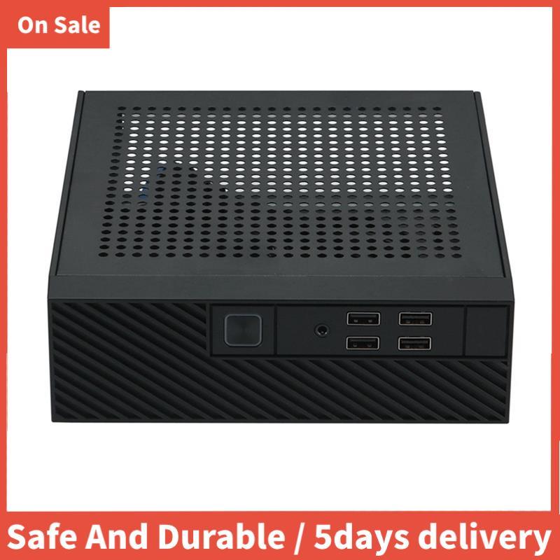 M10 Mini ITX เคสคอมพิวเตอร์ HTPC แชสซีโฮสต์ USB2.0 ITX ตู้ควบคุมอุตสาหกรรมสําหรับสํานักงานธุรกิจใช้ง