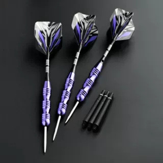 GOODARTS Purple Dragon Ling22g Colorful Needle Darts Set for Competition Training Professional Darts