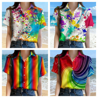 [จัดส่งภายใน 1-3 วัน]2569 น้ำสงกรานต์เสื้อผู้หญิงหลวมเสื้อฮา…