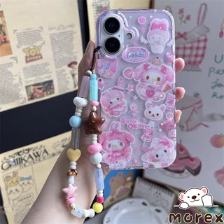 เคสผงกระจก Kuromi Melody สายรัดน่ารักVivo Y19s pro Y29 Y04 Y21D Y03 Y18 Y28 Y12 Y17 Y11 Y17S Y21s Y21 Y35 Y15s Y20i Y15