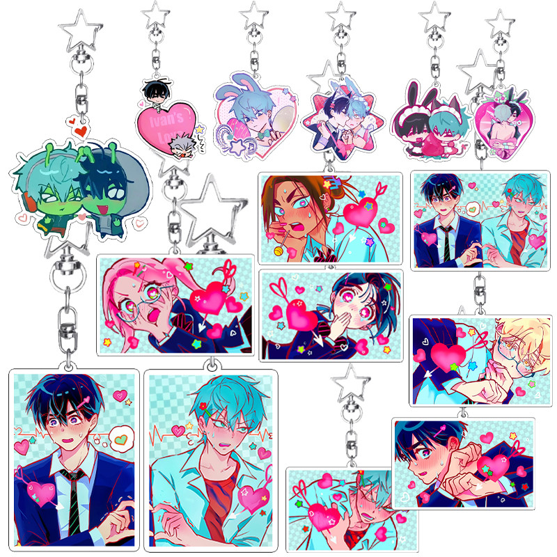 คู่รักอะนิเมะการ์ตูน ALIEN STAGE พวงกุญแจอะคริลิค Kawaii MIZI SUA TILL น่ารักผู้หญิงผู้ชายกระเป๋าพวง