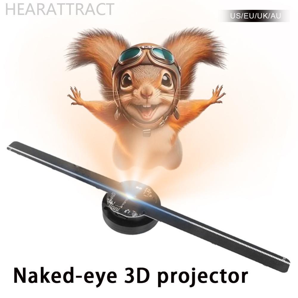 HEARATTRACT 3D Holographic Fan 16.5 นิ้วลอยภาพสําหรับกิจกรรม Planners Visual Marketing Tool F7I7