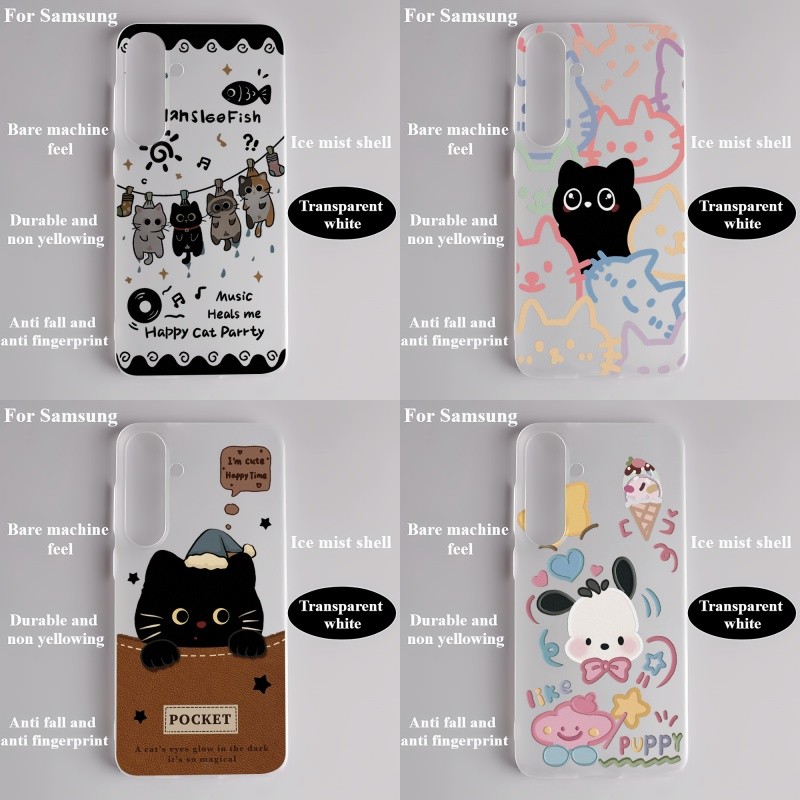 AK เคสโทรศัพท์แบบนิ่ม สำหรับ For Samsung A07 A17 A16 A15 A06 A56 A55 A54 A53 A36 A35 A34 S23 S24 S25 Ultraเคสใสกันกระแทก
