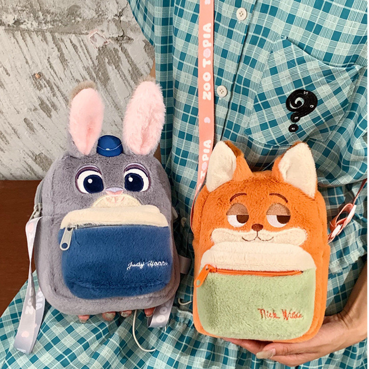 กระเป๋าตุ๊กตาการ์ตูนกระรอกและหมีพูห์จาก Nick Judy Merch