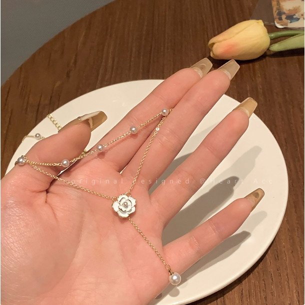 Colorfield สร้อยคอ ดอกไม้ เกาหลี หวาน หรูหรา ไม่ซีดจาง เครื่องประดับแฟชั่น สำหรับผู้หญิง-COD💖 X039 - รูปที่ 5