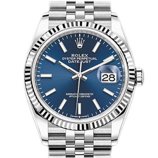 Rolex Rolex Log Type Platinum Bezel 36mm นาฬิกาผู้ชายกลไกอัตโนมัติ126234-0017