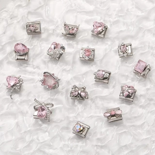 สร้อยข้อมือ.charm อิตาเลียน สแตนเลส ขนาด 9 มม., DIY เครื่องประดับสไตล์เรโทร เพิ่มความโดดเด่นให้คุณ