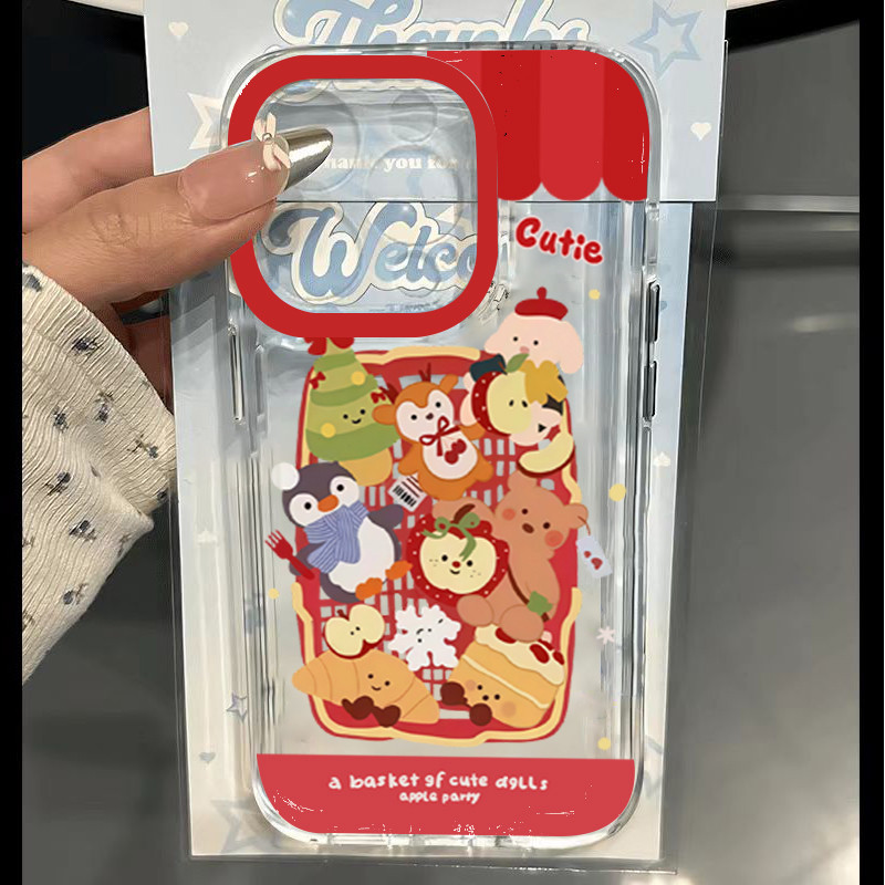 SAMSUNG สวัสดีปีใหม่สัตว์น่ารักโปร่งใสเคสโทรศัพท์สําหรับSamsung S23 FE S24 FE S25 S24 S23 S22 Plus Ultra S21 S20 FEฝาครอบ - รูปที่ 3