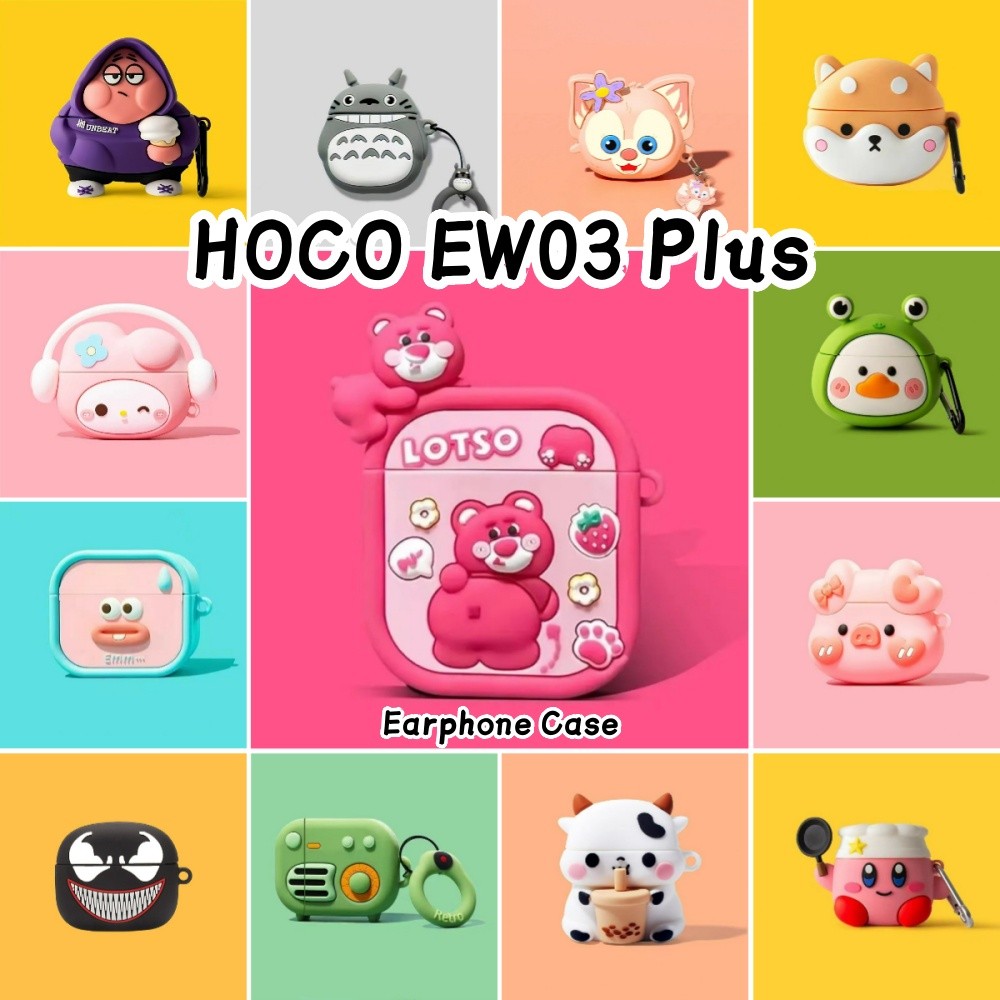 สําหรับ HOCO EW03 Plus Case Casing Soft Silicone Trend Ideas Cartoon Headphone Case Cover NO.3